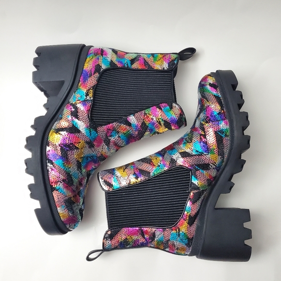 Betsey Johnson Multi-Color Moto Bootie - Picture 6 of 9